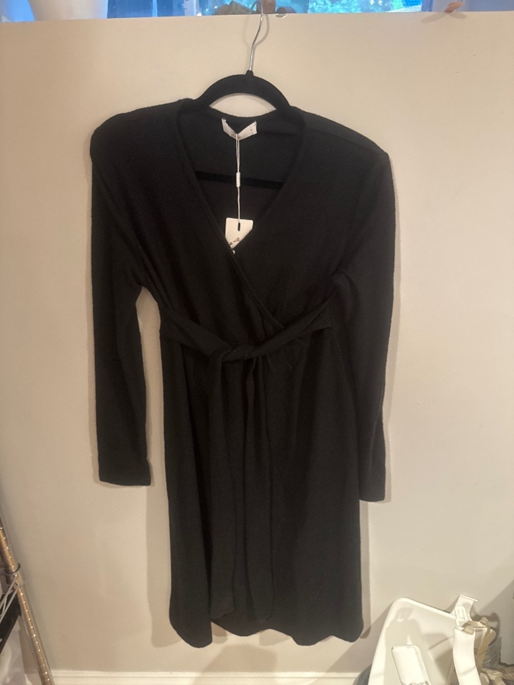 Black wrap dress